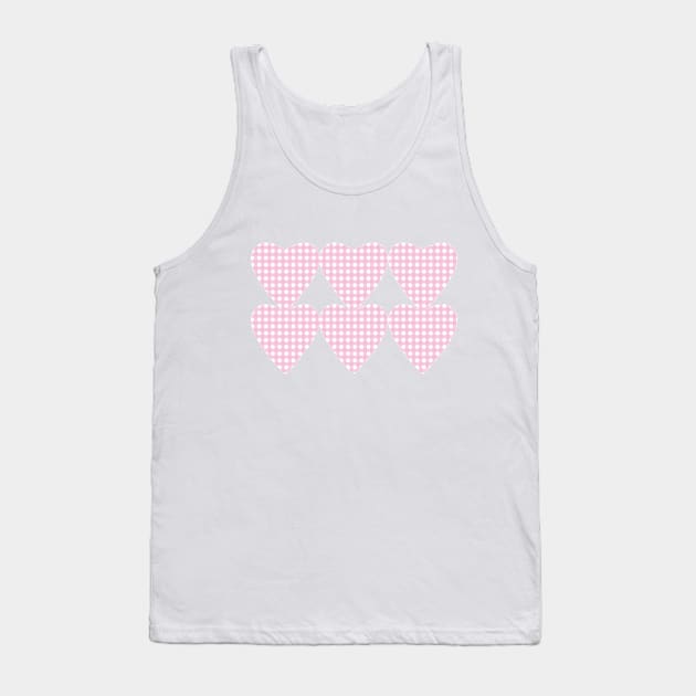 Pink Gingham Hearts Tank Top by In Beauty We Trust